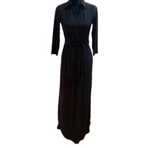 NWT NY Collection black collar 3/4 sleeve dress